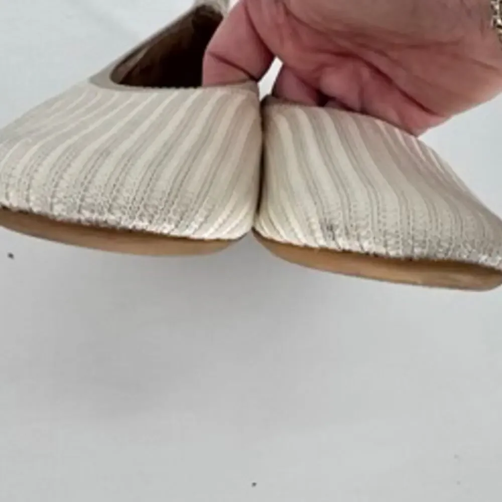 Everlane Day Glove Flats ReKnit Ribbed Size 10 Nude Beige Cream